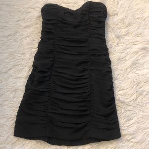 Strapless black dress